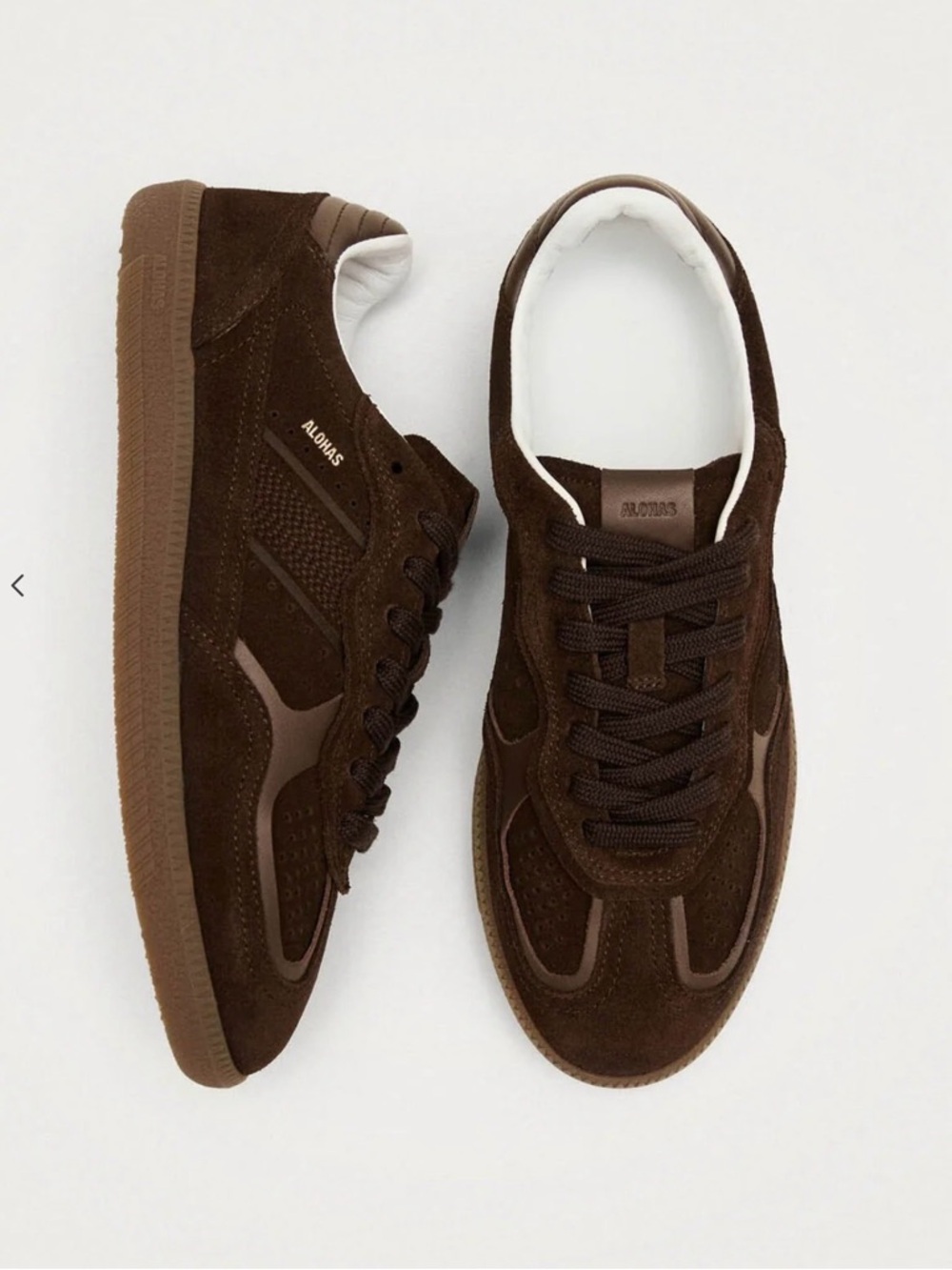 ALOHAS Brown Suede Low-Top Sneakers